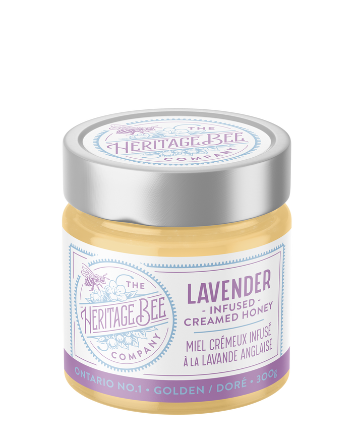 a jar of lavender infused creamed honey