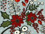 Load image into Gallery viewer, jazzy  holiday floral christmas card

