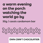 Load image into Gallery viewer, cassis cardamom bar flavour experience label
