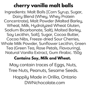 cherry blossom malt balls ingredient list