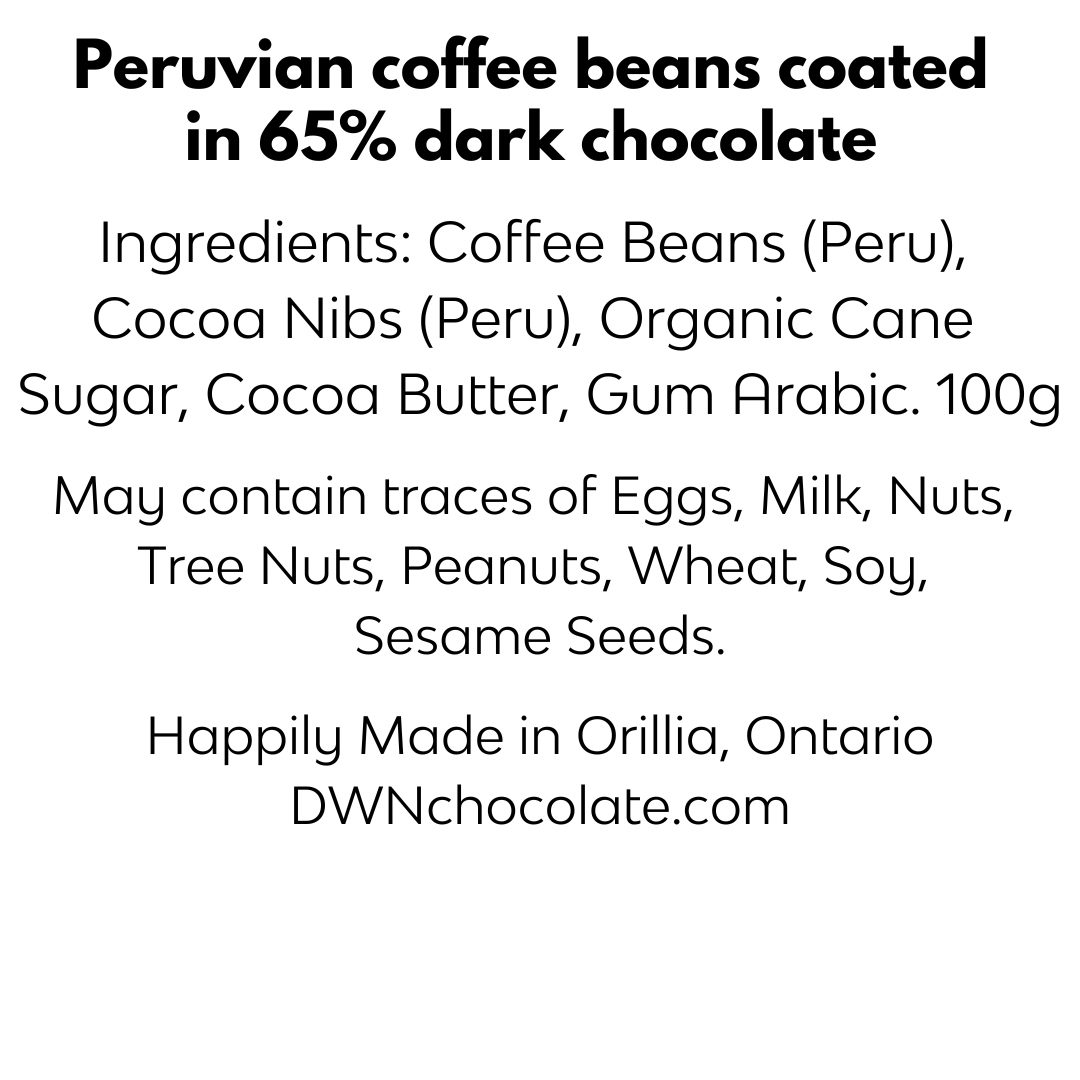 dark chocolate coffee beans ingredient list