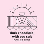 Load image into Gallery viewer, dark chocolate bar with sea salt front label
