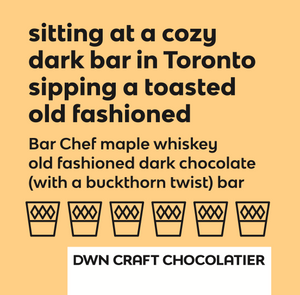 old fashion dark chocolate bar flavour experience label