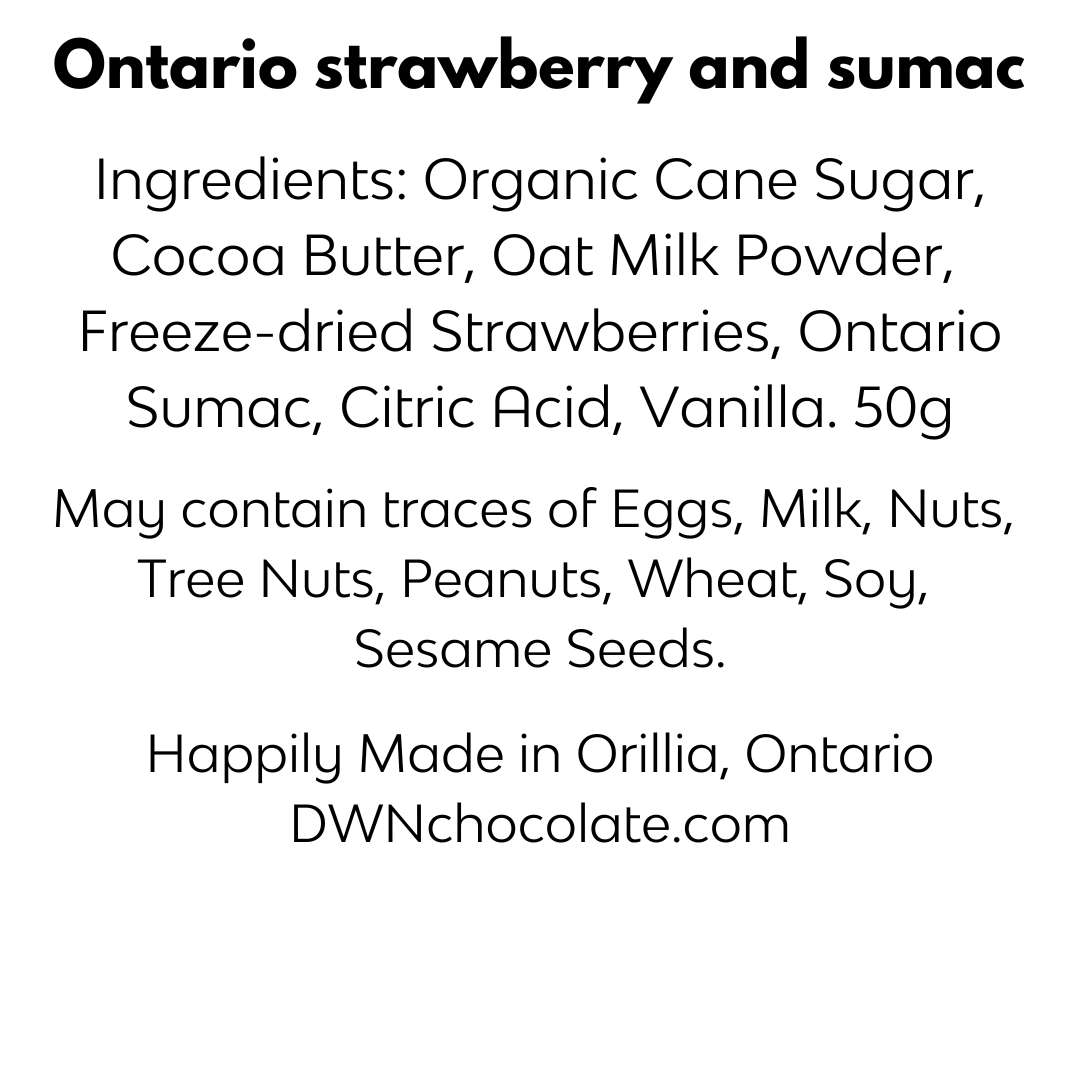 strawberry sumac bar ingredient list