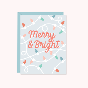 merry & bright greeting card