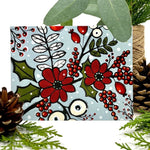 Load image into Gallery viewer, jazzy  holiday floral christmas card
