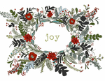 Load image into Gallery viewer, joy floral christmas card
