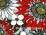 Load image into Gallery viewer, big red poinsettia holiday card
