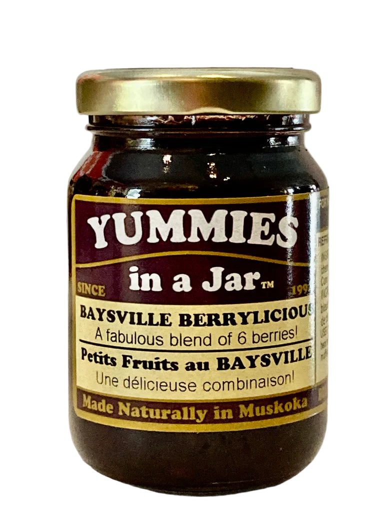a 125ml jar of Baysville Berrylicious jam