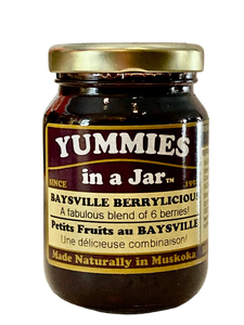 a 125ml jar of Baysville Berrylicious jam