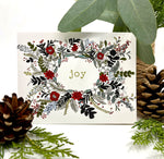 Load image into Gallery viewer, joy floral christmas card
