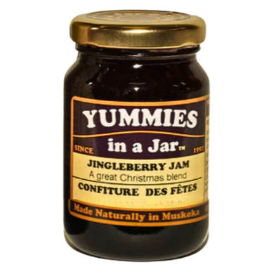 a small jar of jingleberry jam