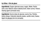 Load image into Gallery viewer, Ingredients list for Ice Wine or Vin de glace on a white background
