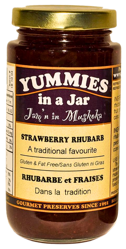 Yummies in a Jar strawberry & rhubarb jam