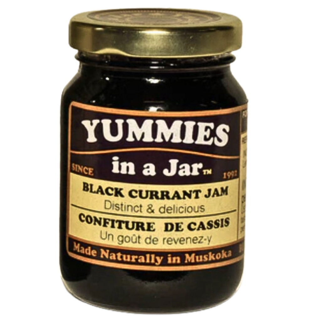 a small jar of black currant jam