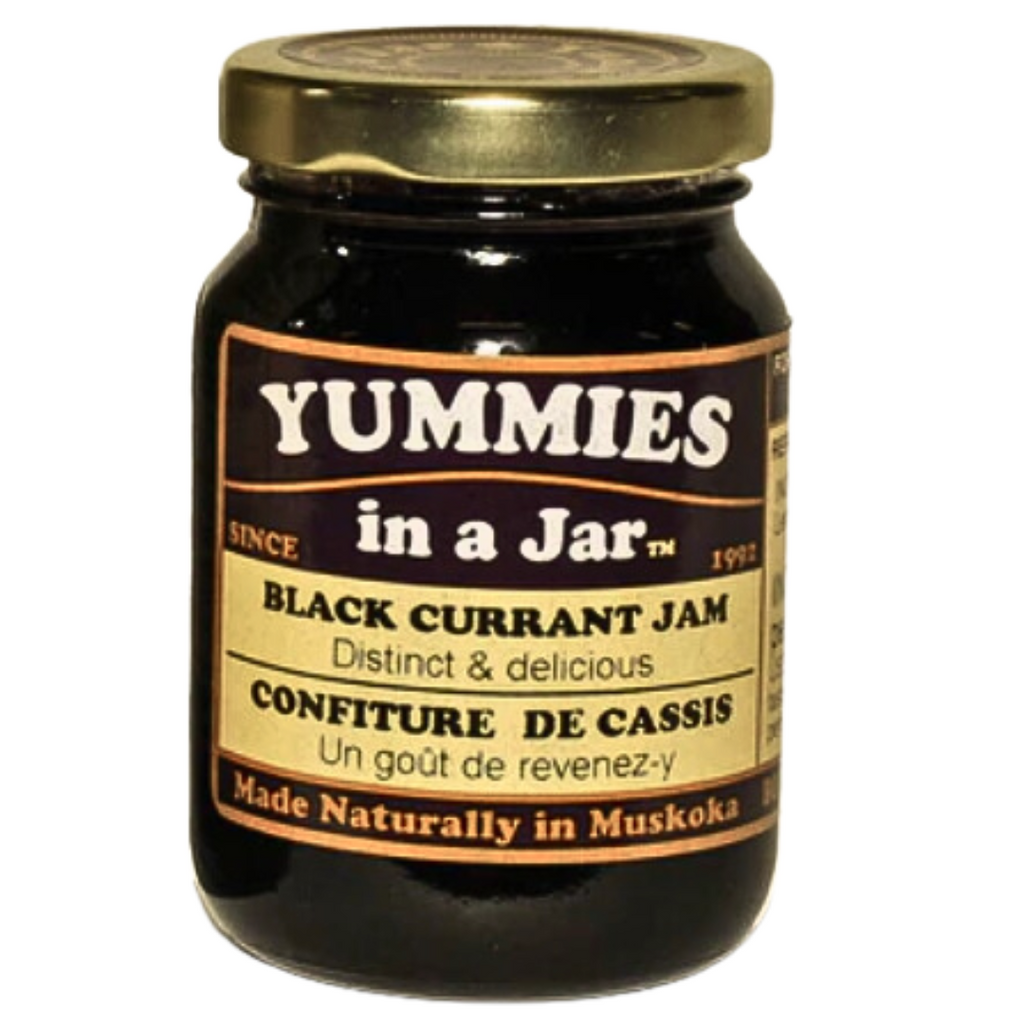 a 125ml jar of black currant jam