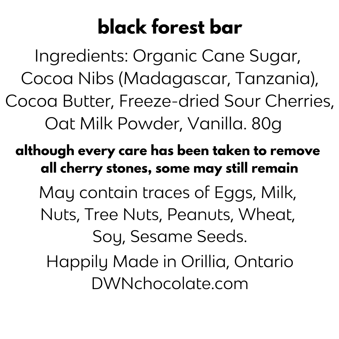 black forest bar ingredient list