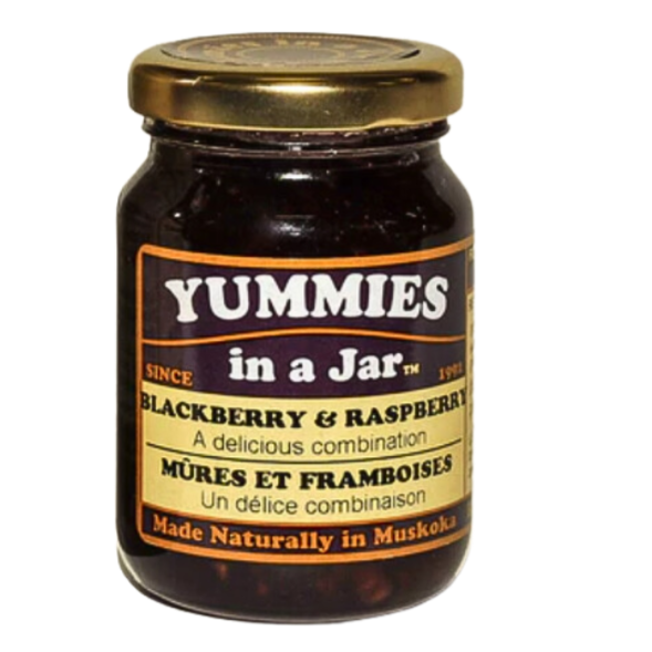 a 125ml jar of blackberry raspberry jam