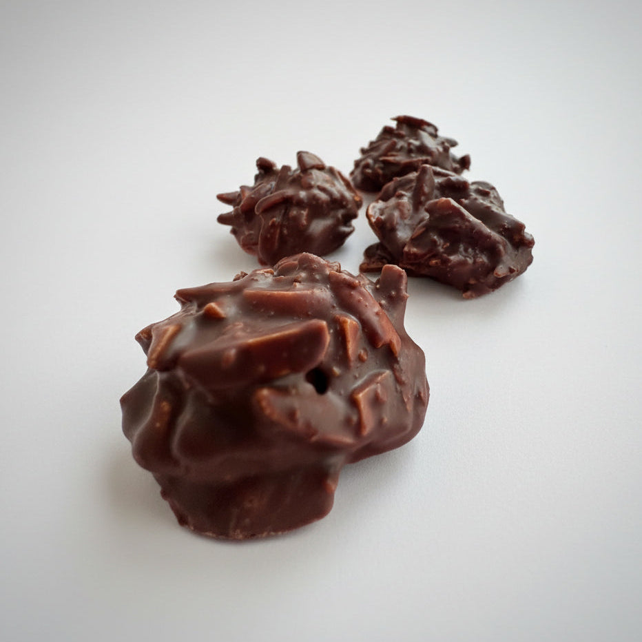 dark chocolate almond clusters