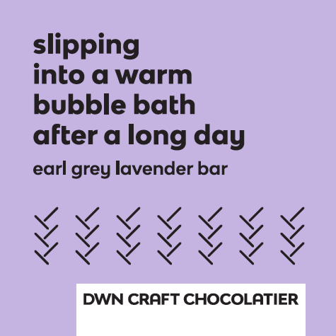 earl grey lavender milk chocolate bar