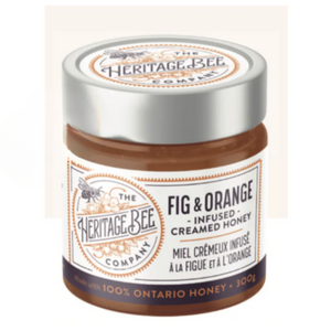 a jar of fig & orange infused creamed honey