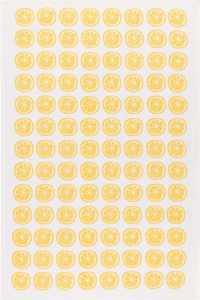 print yellow lemon slices tea towel