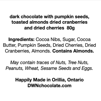 fruit and nut bar ingredient list