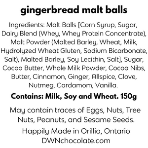 gingerbread malt balls ingredient list