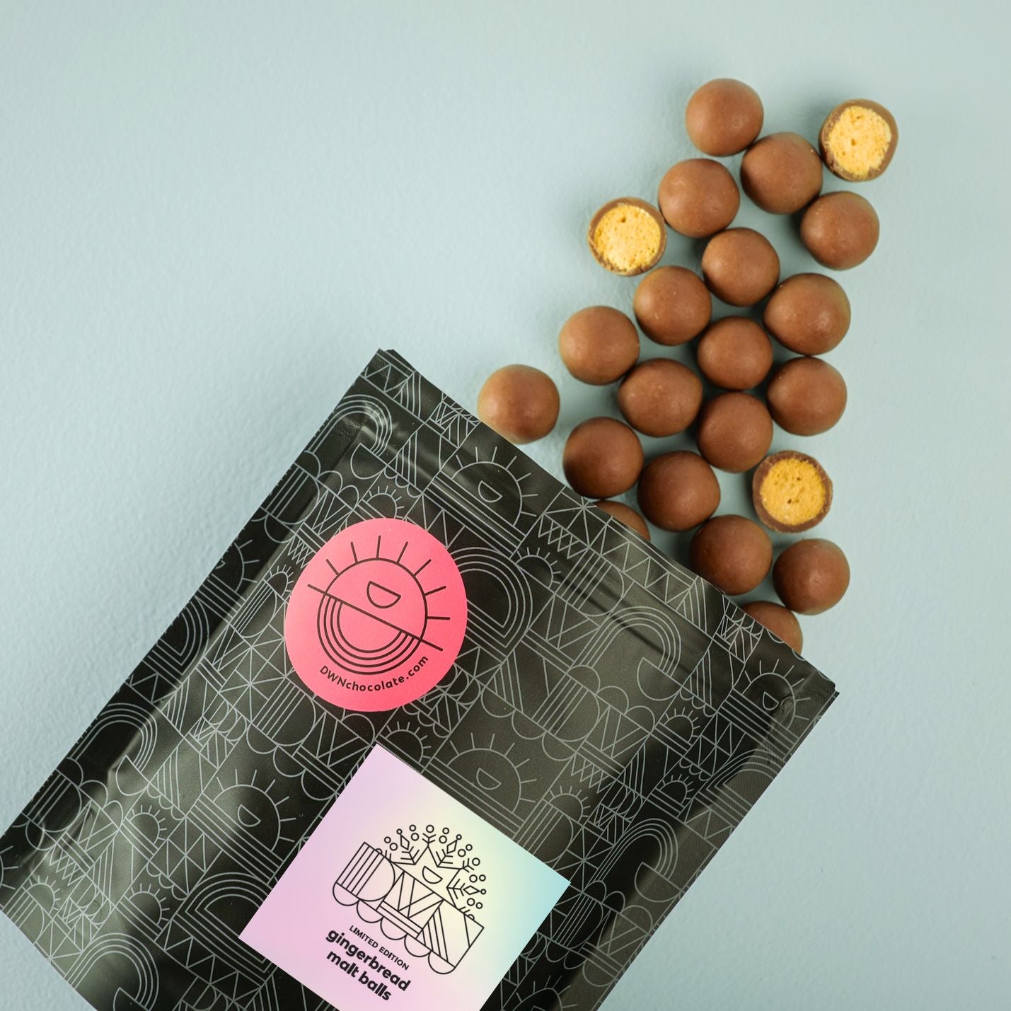 gingerbread malt balls package