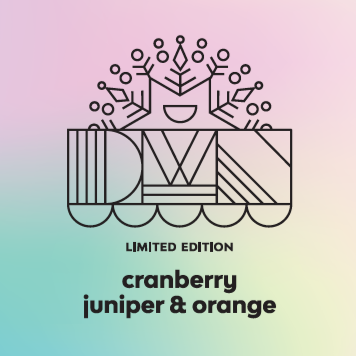cranberry juniper bar flavour label