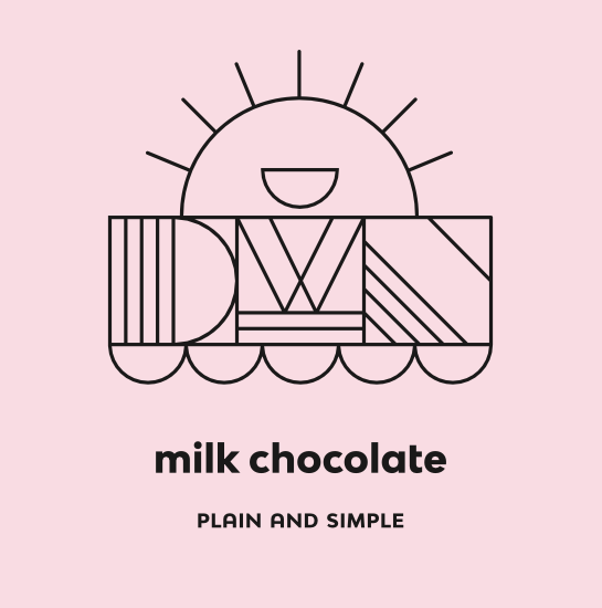 milk chocolate house blend bar flavour label