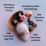 Load image into Gallery viewer, milk chocolate Easter egg components
