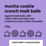 Load image into Gallery viewer, purple label for the mocha cookie crunch malt balls
