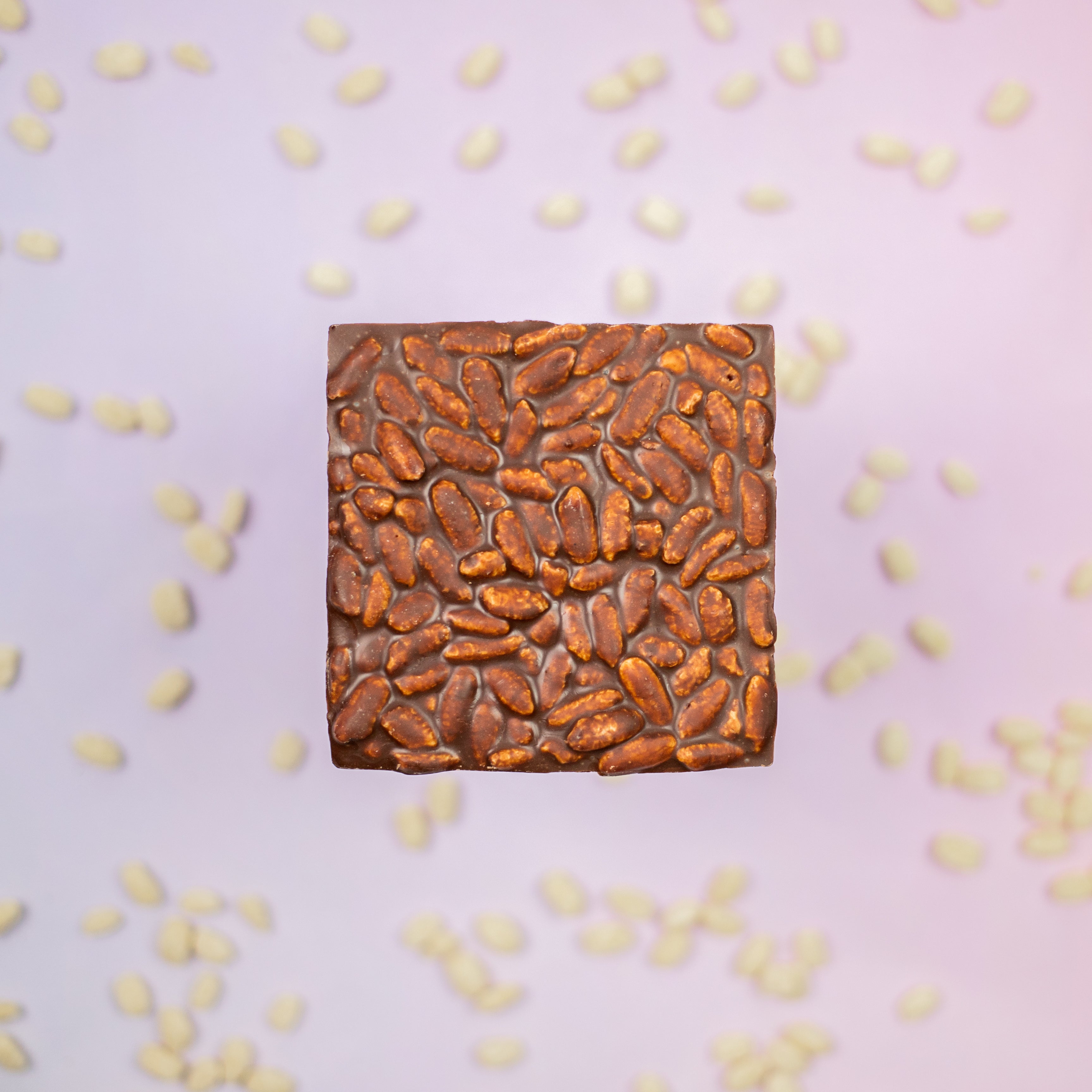 mylk chocolate bar with puffed rice