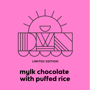 mylk chocolate bar with puffed rice