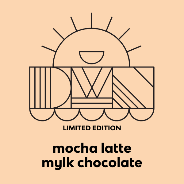 mylk mocha latte flavour label