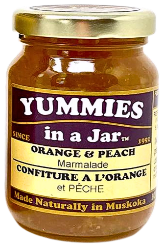 125ml jar of orange and peach jam
