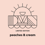 Load image into Gallery viewer, peach &amp; cream flavour label
