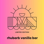 Load image into Gallery viewer, rhubarb chocolate vanilla bar flavour label
