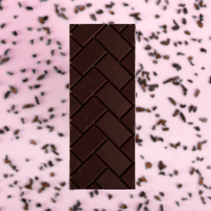 rum-infused dark chocolate bar with smoked salt